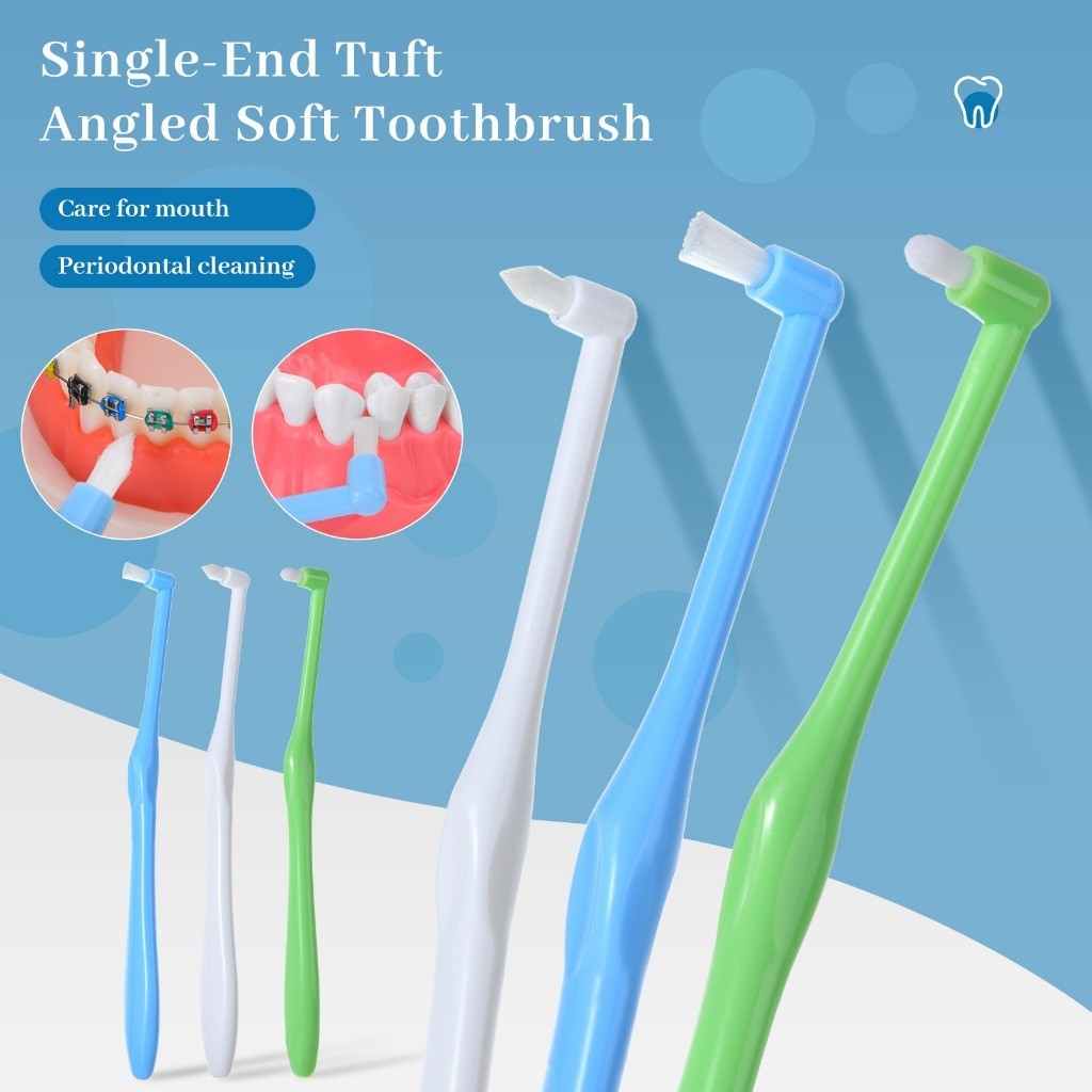 ELMO Sikat Gigi Khusus Pembersih Sela Gigi & Gusi - Ujung Kecil L Shape Kepala Kecil Toothbrush