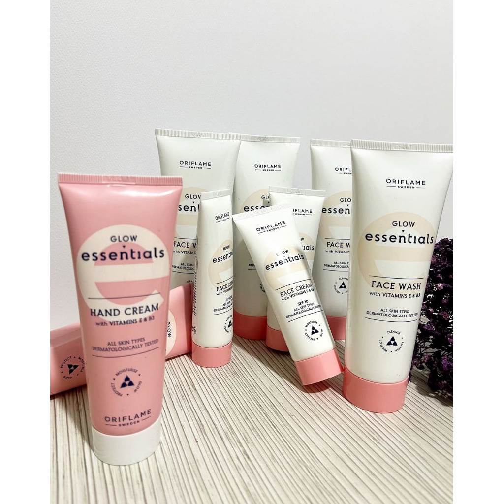 ESSENTIALS// Glow Essentials Face Wash with Vitamins E & B3/ Glow Face Lotion/Glow Mask & Scrub/Glow