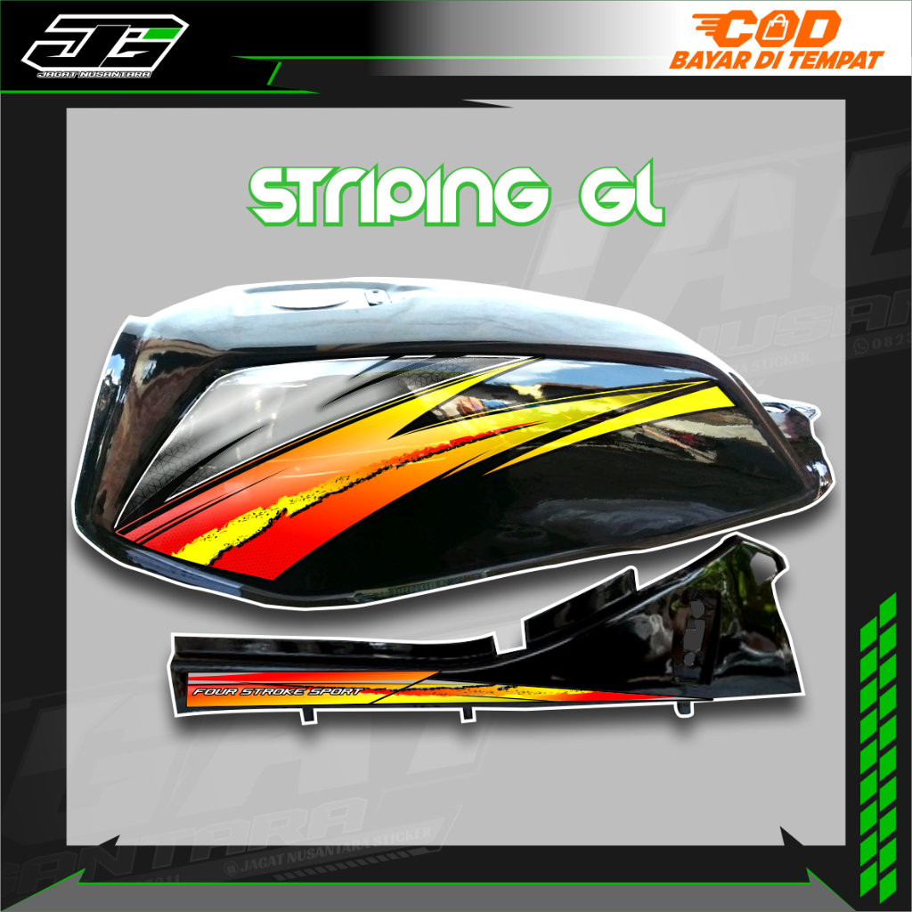 STRIPING HONDA GL PRO MAX NEO TECH TERBARU, STRIPING CUSTOM GL PRO MAX, STRIPING GL KOTAK, STRIPING 