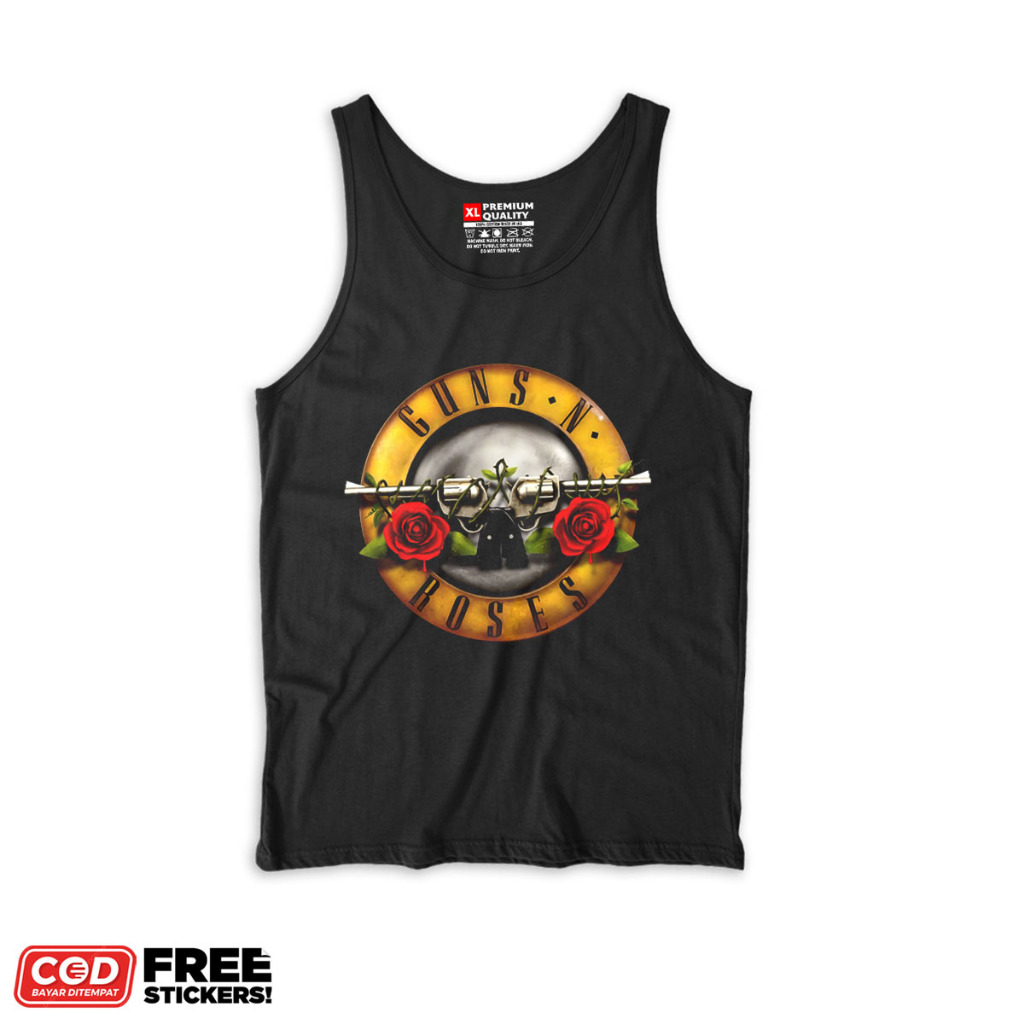 Zp.project Kaos Lekbong Singlet Guns N Roses | Kaos oblong Distro GNR Bahan Katun Combad 24s Tebal N