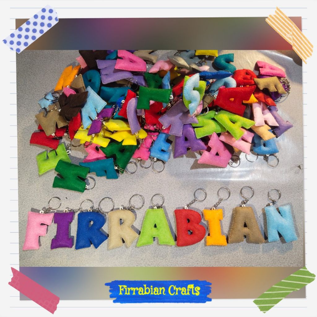 Gantungan Kunci Huruf // Gantungan Kunci Flanel // Aplikasi Huruf Flanel // Aplikasi Huruf Edukasi /