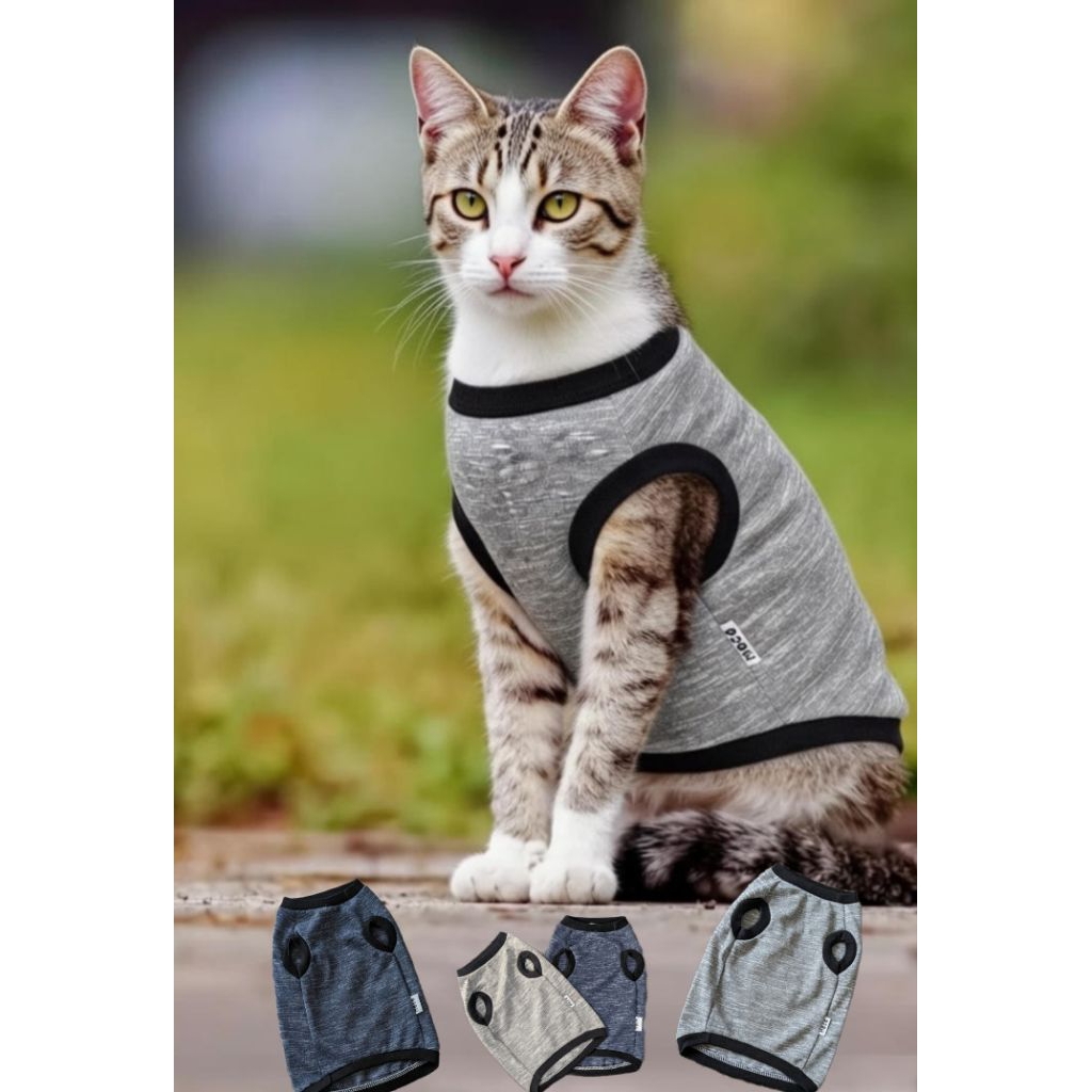 baju kucing dan anjing corak kecil