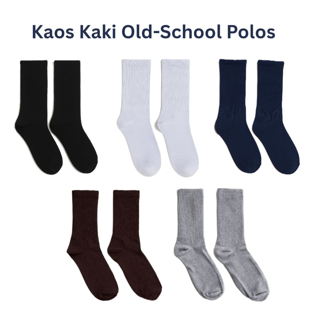Kaos Kaki Old School / Kaos Kaki Polos/Kaos Kaki Hitam Polos / Kaos Kaki Putih Polos/Kaos Kaki Sport