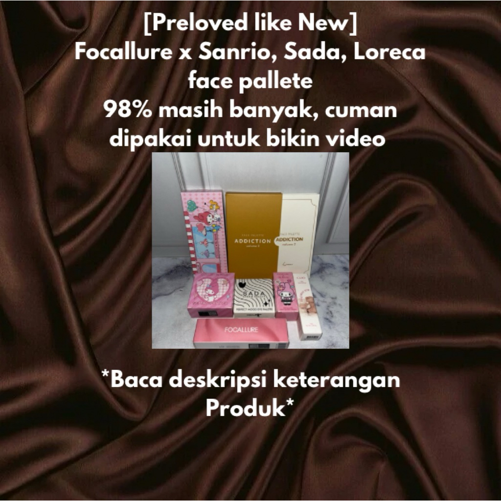[Preloved] Focallure x Sanrioo soft cream blush bb01 & Loose setting powder 01 ivory | 3in1 Palette 