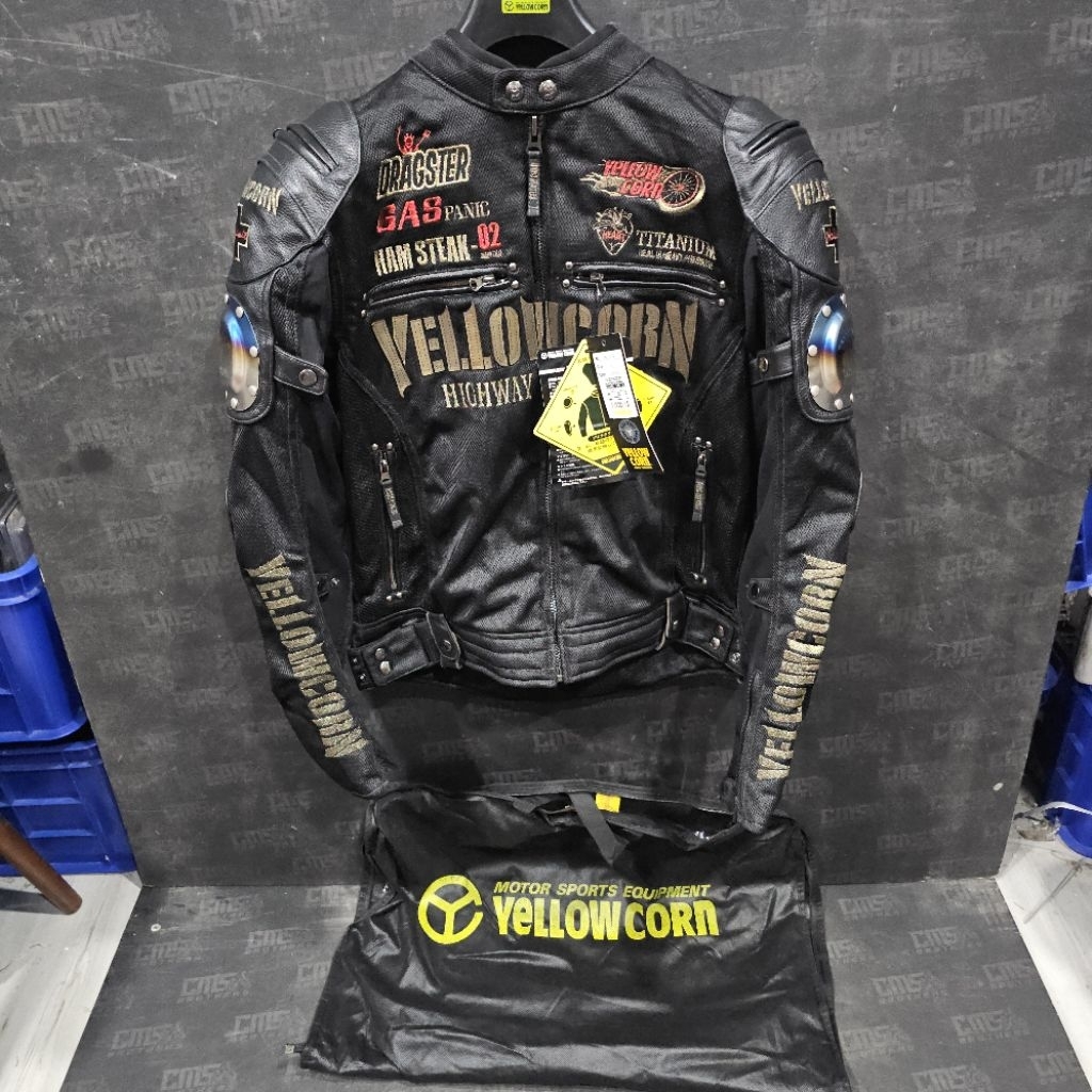 Jacket Motor Yellow Corn YB 5119 Titanium Black Gold Gunmetal Grey Red Jaket Riding Touring Original
