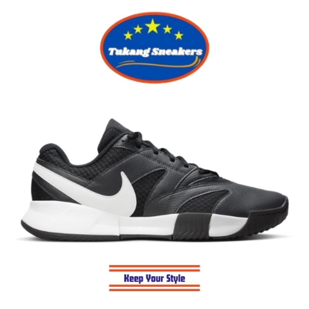 Sepatu Tenis Pria Nike Court Lite 4 Clay Black FN0530001