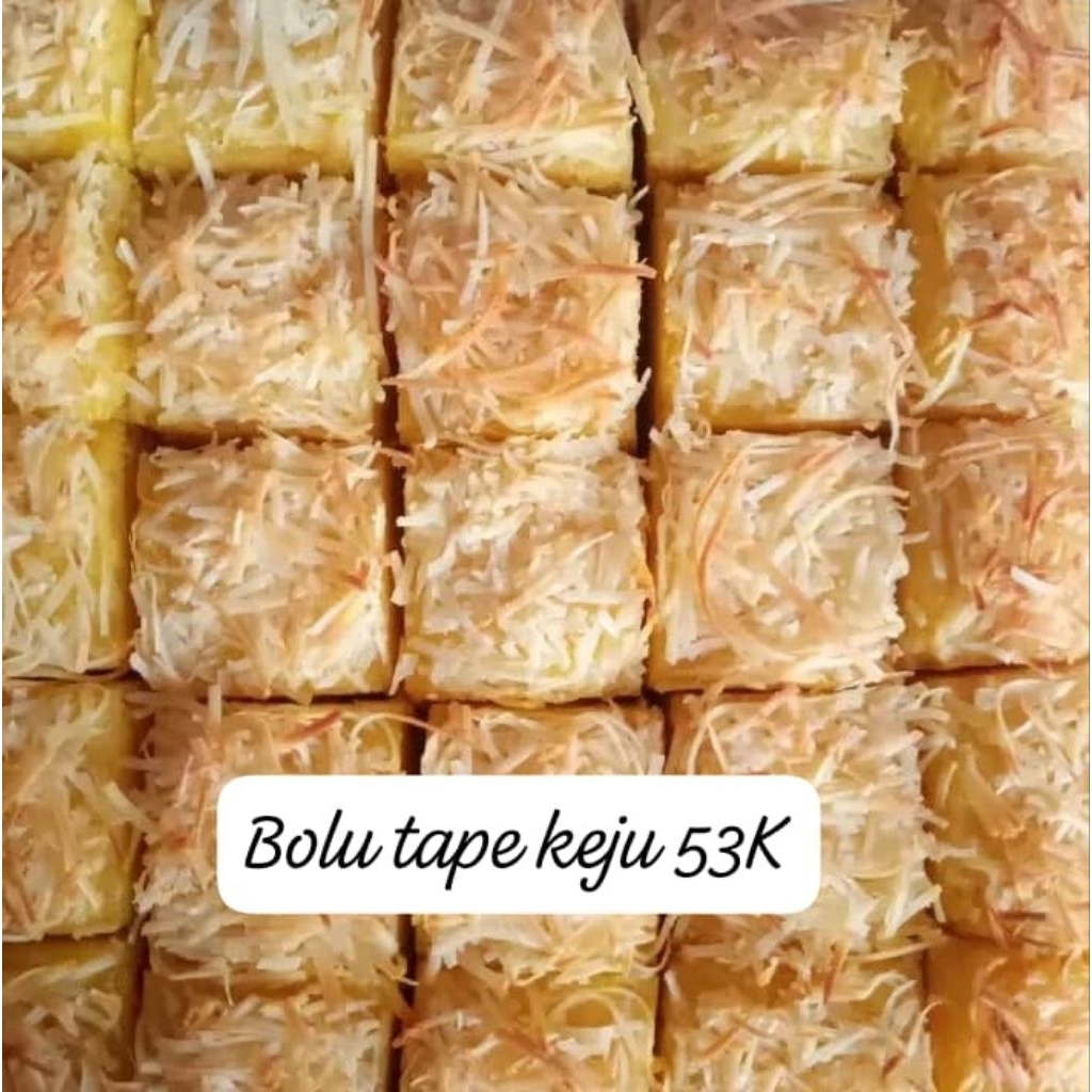 Bolu tape keju panggang 36 kotak skat super premium ukuran 20x20