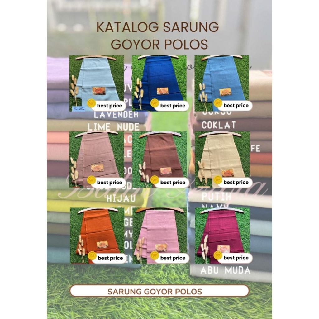 Sarung Goyor Santri Putri Sarung Goyor Polos Premium Tanpa Tumpal Sarung Polos