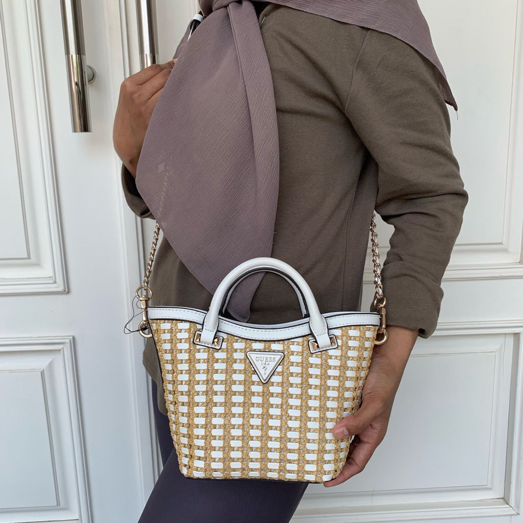 READY GUESS ATALIA TOTE MINI ORIGINAL SALE 70% TAS SLING BAG TOP HANDLE WANITA