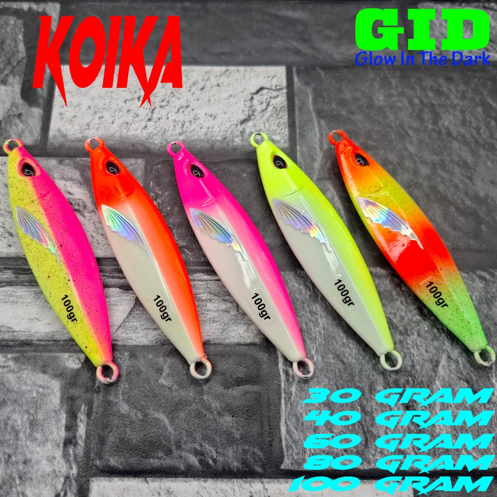 metal jig koika 30,40,60,80,100 gram full gid