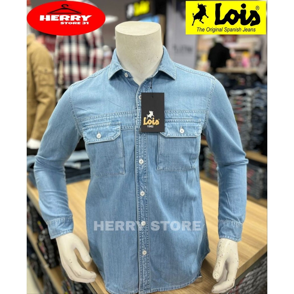 KEMEJA PRIA MERK LOIS  ORIGINAL SLIMFIT PREMIUM QUALITY