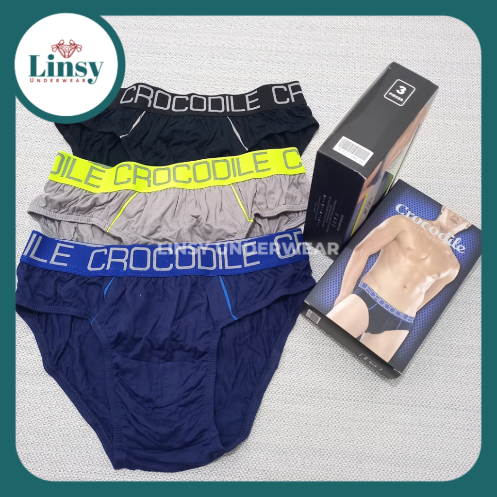 ISI 3 Crocodile Cd Pria Original 246 Celana Dalam Pria Katun Jumbo XXL XXL XL L M