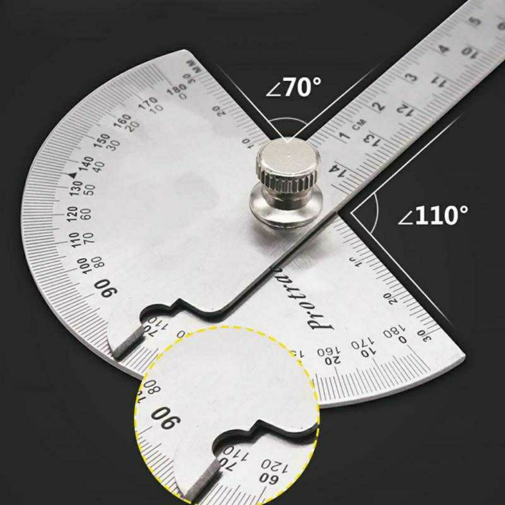Penggaris Busur Derajat Measuring 145mm 180Degree PR180