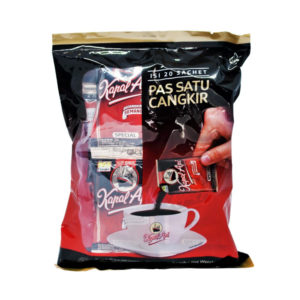 Kopi Kapal Api Bag isi 2 renceng 20pcs 65gr Bubuk Siap Seduh Tanpa Gula