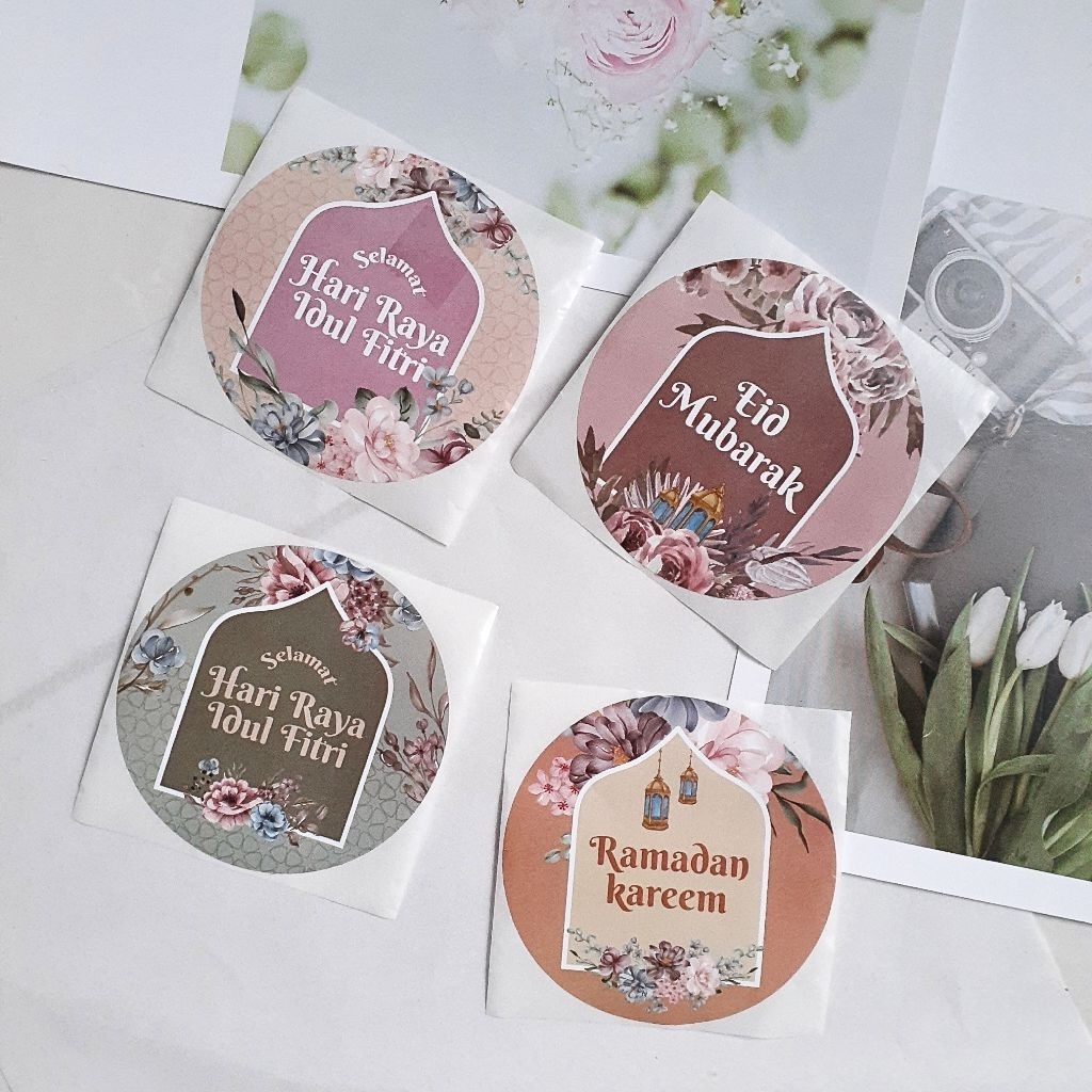 STIKER TOPLES KUE KERING LEBARAN IDUL FITRI / STIKER LABEL KUE