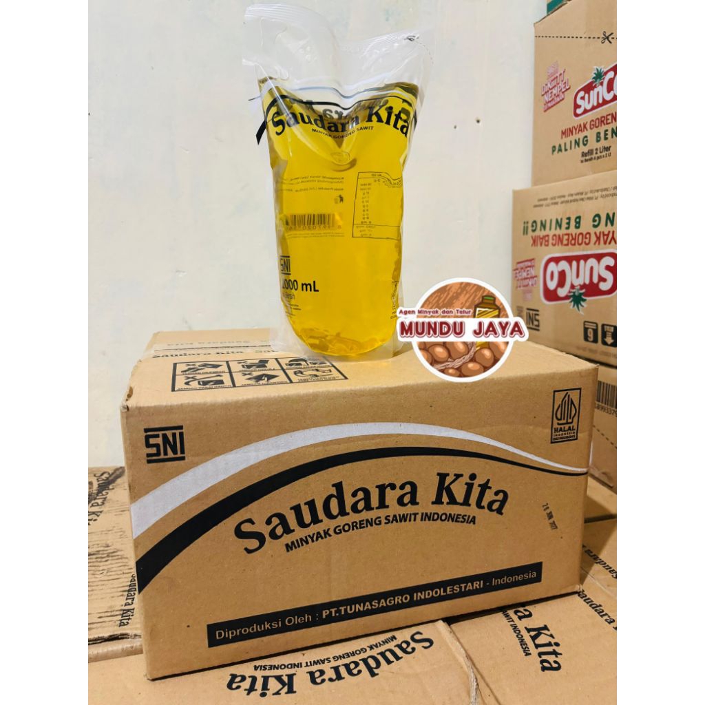 Minyak goreng kemasan 1L Saudara kita perkarton isi 12pcs