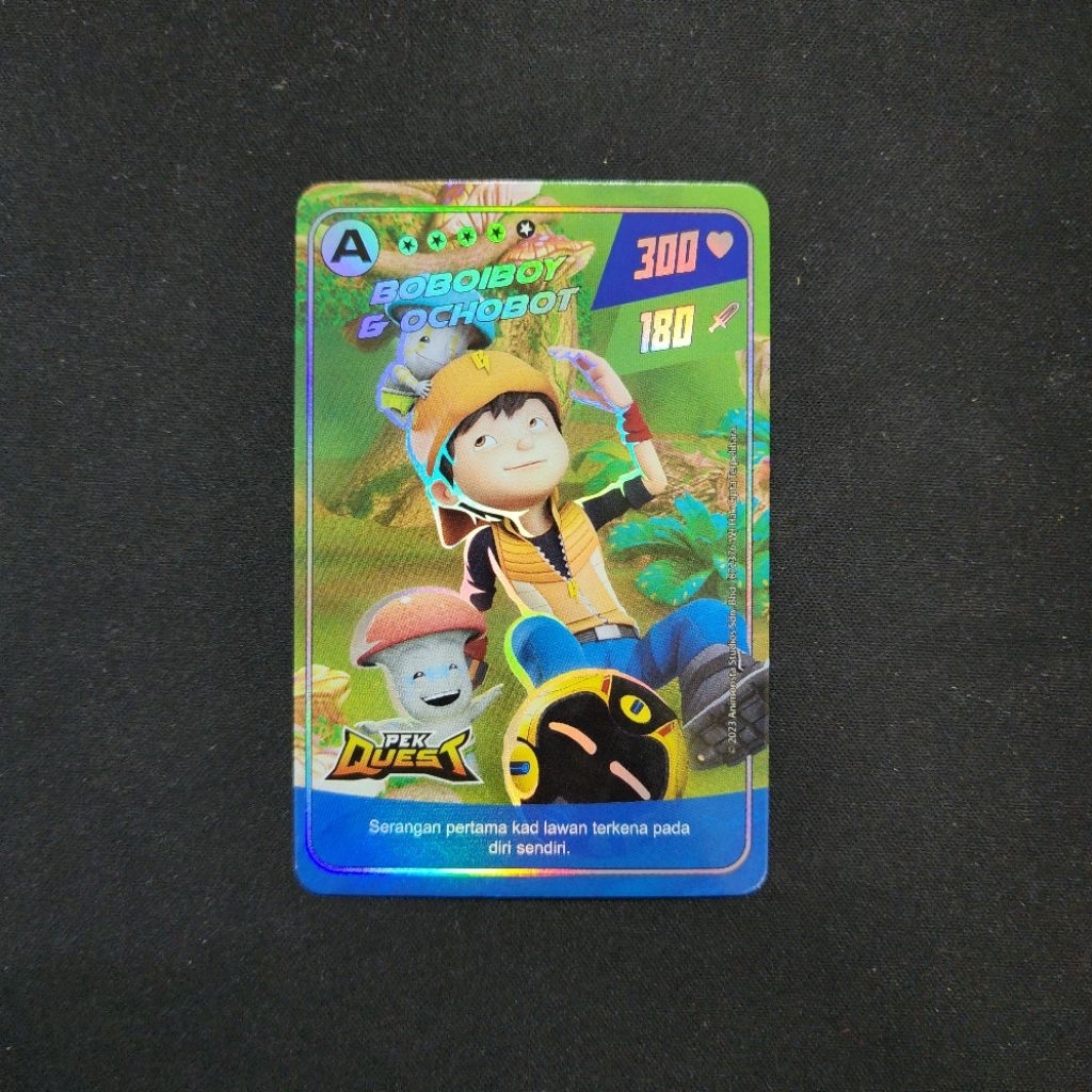 Kartu Boboiboy Monsta Galaxy Card Malaysia - Boboiboy & Ochobot (A Rank Silver Card) Pek Quest
