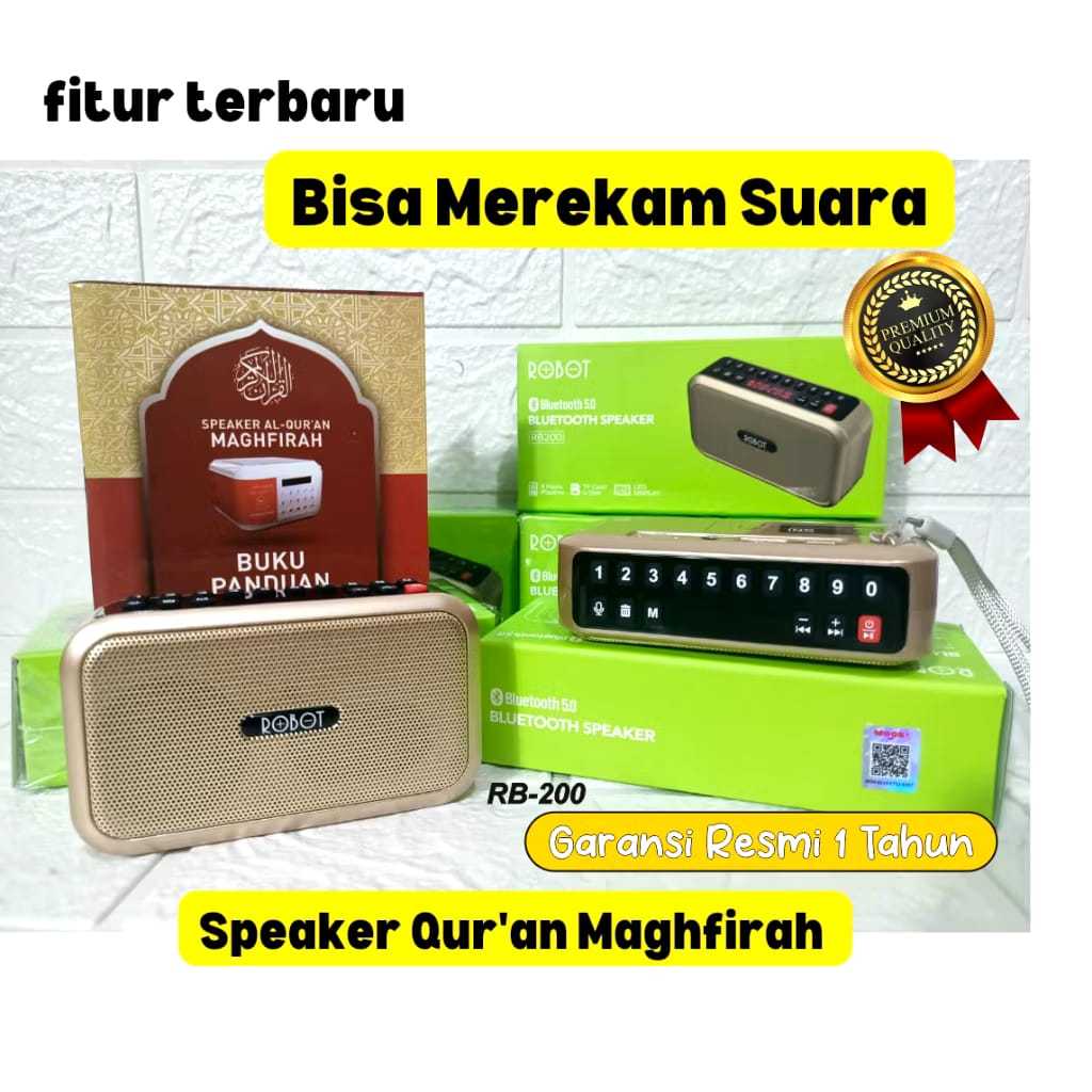 SPEAKER MUROTTAL AL QURAN 30 JUZ ROBOT R200 PREMIUM BISA RADIO DAN BLUETOOTH