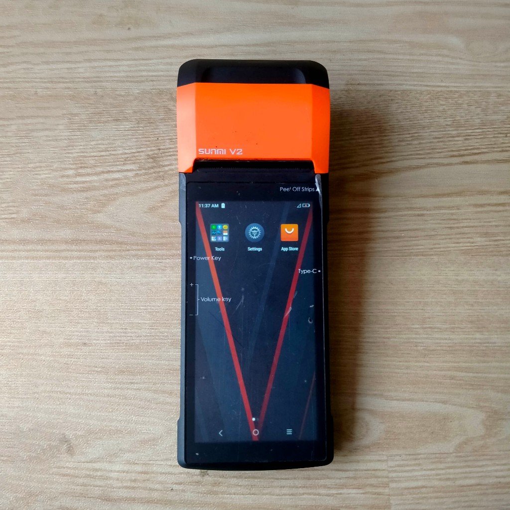 Mesin Kasir Sunmi V2 MPOS Android Portable 1/8GB 4G LTE/WIFI
