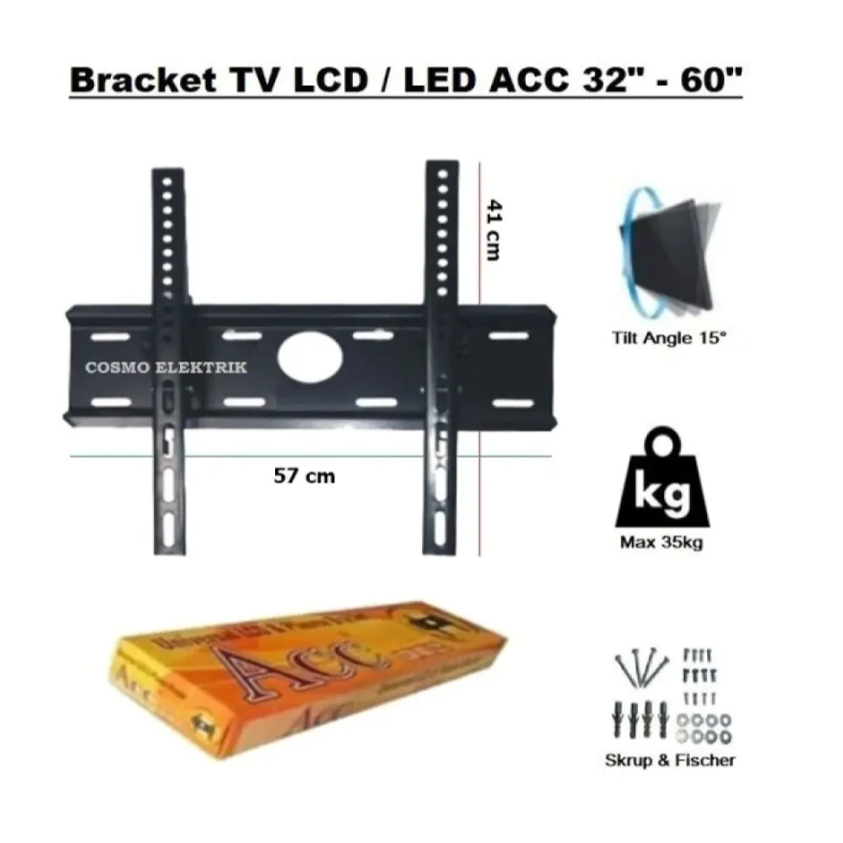 Bracket Led TV Universal 43 - 75 inchi ACC Penyangga Televisi