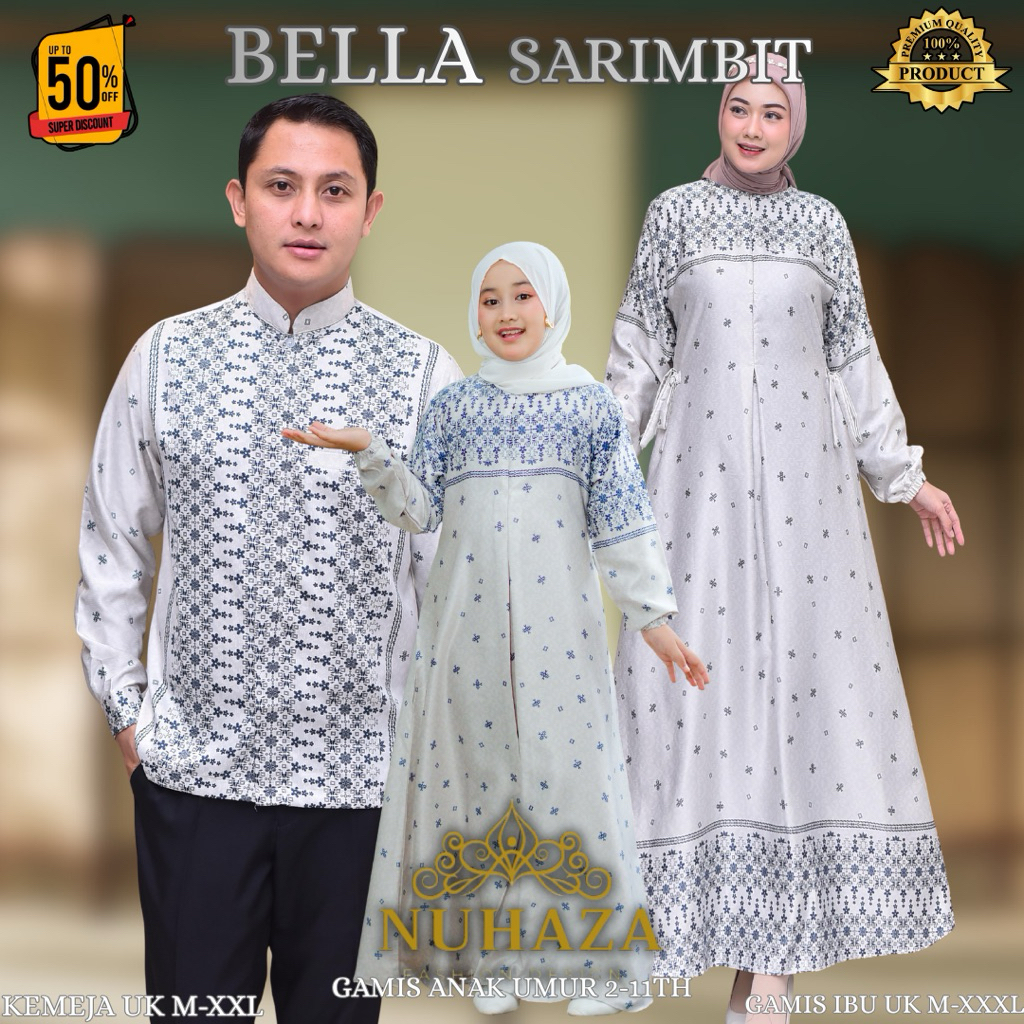 Baju Gamis Sarimbit Ayah Ibu Anak Perempuan Bahan Armany Silk Couple Family Keluarga Ukutan Jumbo