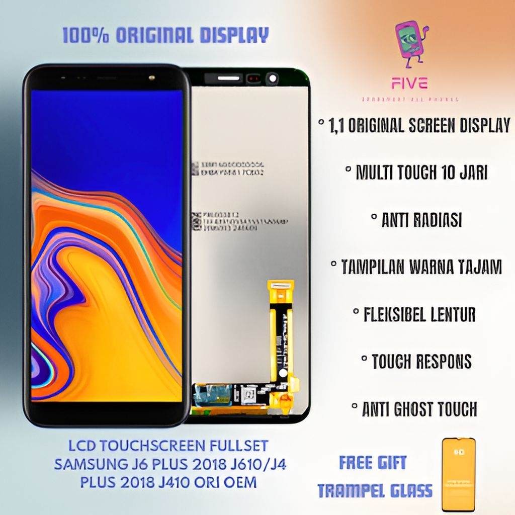 LCD TOUCHSCREEN FULLSET SAMSUNG J6 PLUS 2018 J610/J4 PLUS 2018 J415 ORI OEM