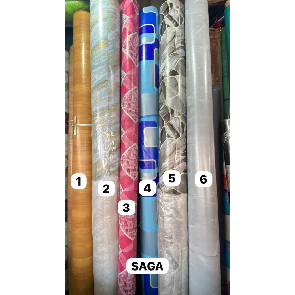 tikar lantai / karpet lantai plastik murah berkualitas merk SAGA per meter tinggi 2 meter