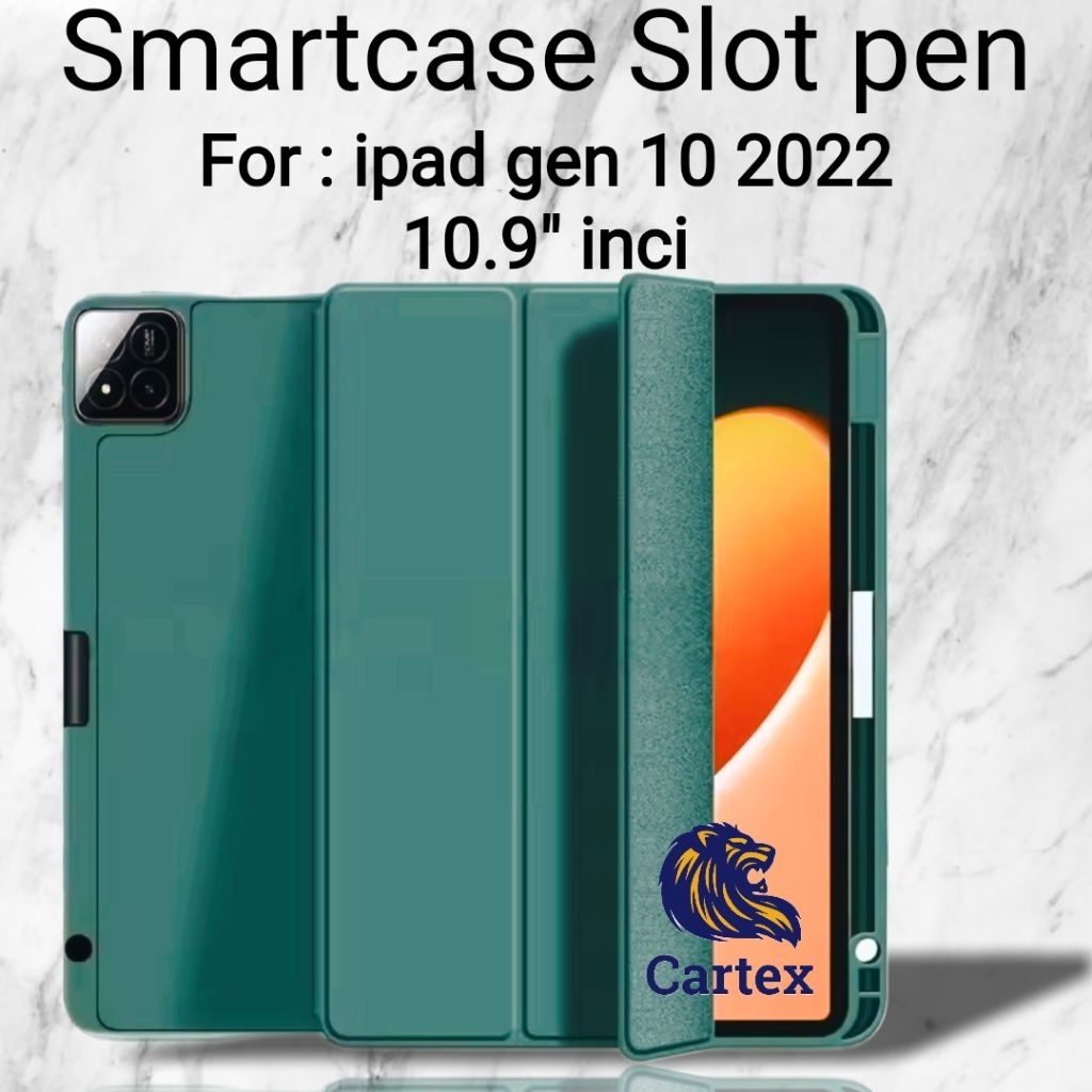 Smartcase Slot pen Ipad gen 10 2022 10.9"inch  case ipad gen 10  casing ipad gen 10  case ipad 10  c