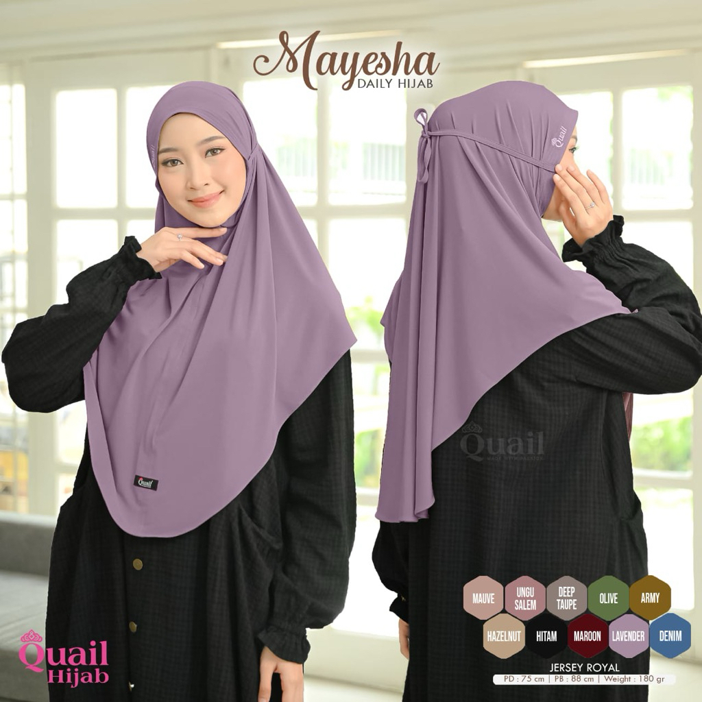 Quail Hijab - MAYESHA HIJAB INSTAN TALI ORI QUAIL JERSEY PREMIUM