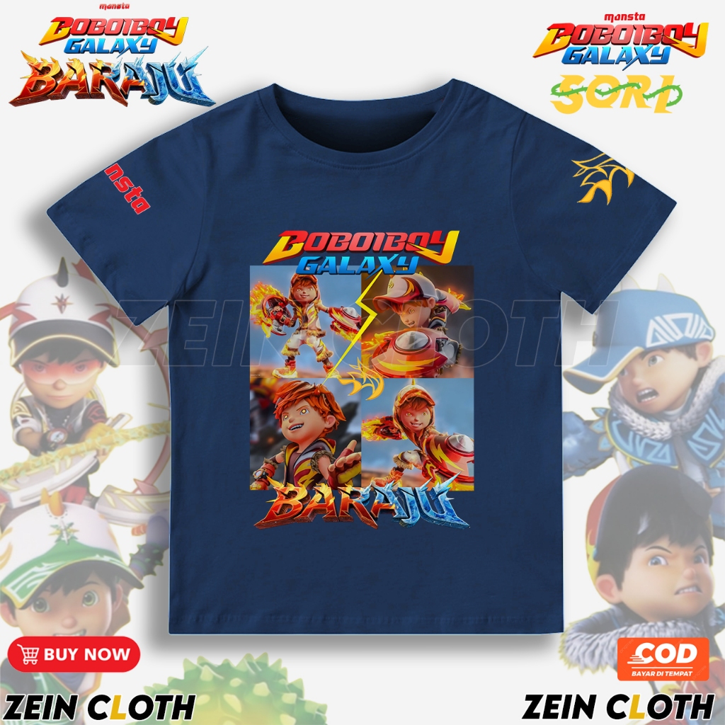 Kaos Anak BoboiBoy Nova / Baju Kaos Anak BoboiBoy Galaxy Baraju Nova