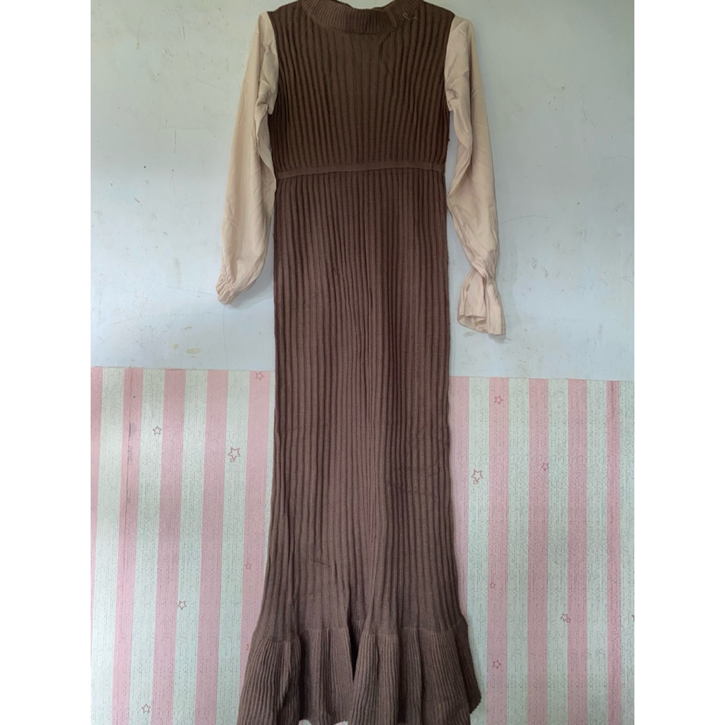 dress knil/dress panjang brand (nego)