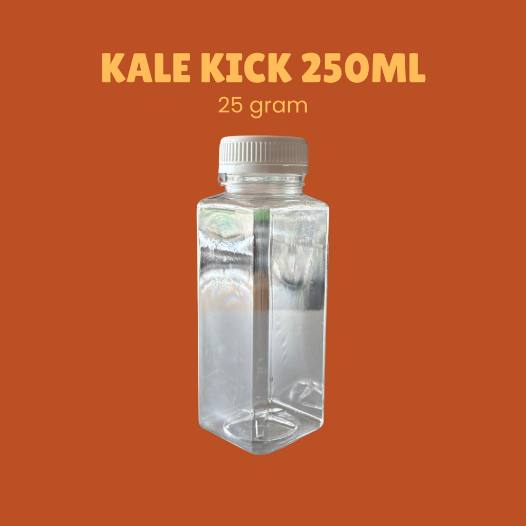 Botol PET Kale Kick 250ml | Botol Kotak | Kale Kotak