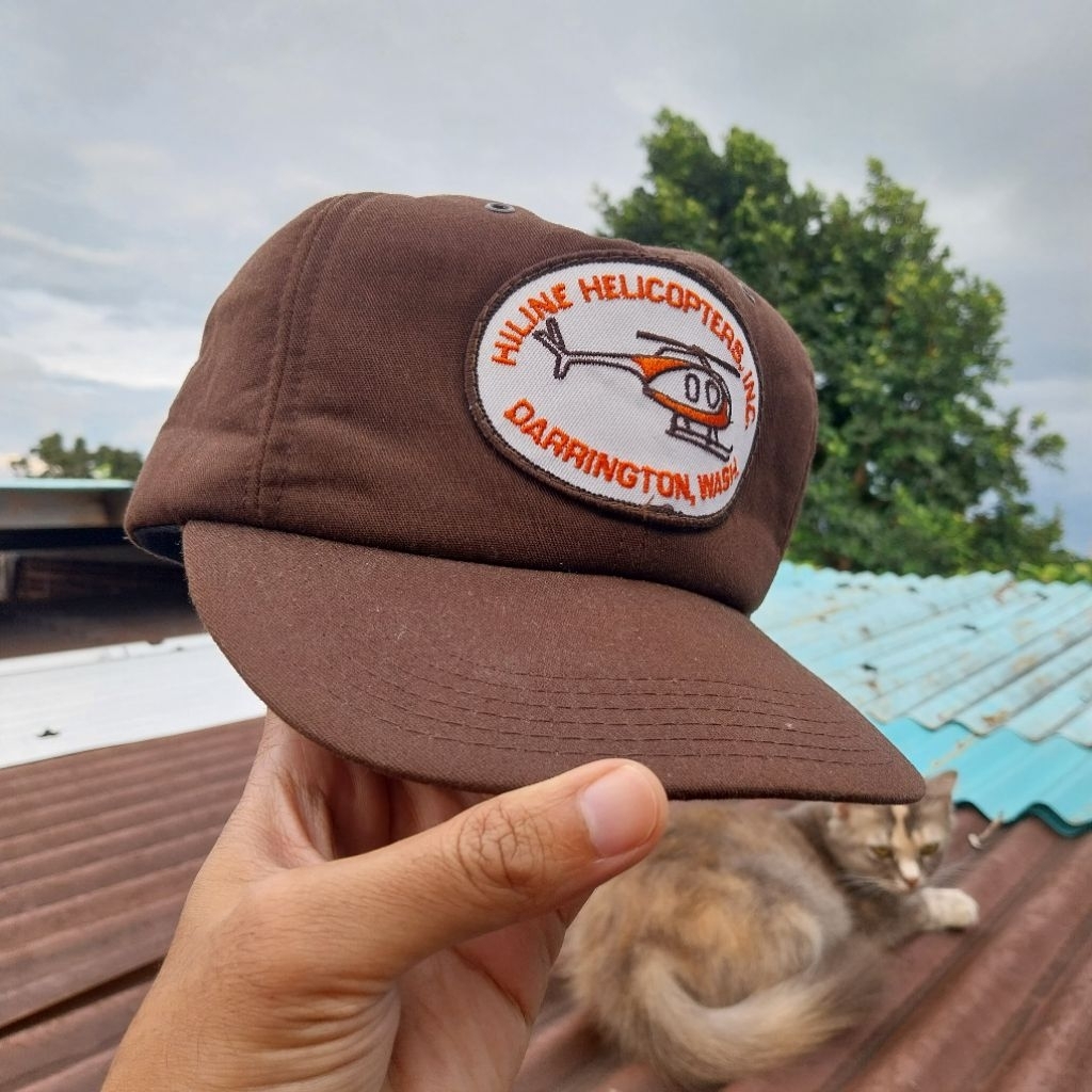 topi vintage USA helicopter