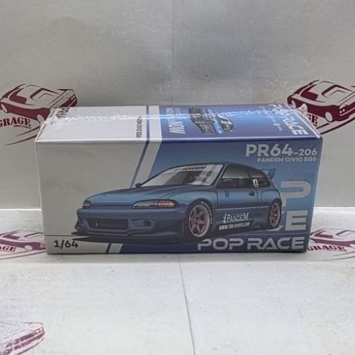 Pop Race Pandem Honda Civic EG6 Blue Chrome