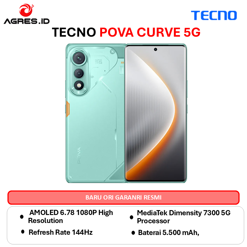 TECNO POVA Curve 5G RAM 8/256GB, 5500mmAh + Bypass Charging 2.0 Curved AMOLED Display