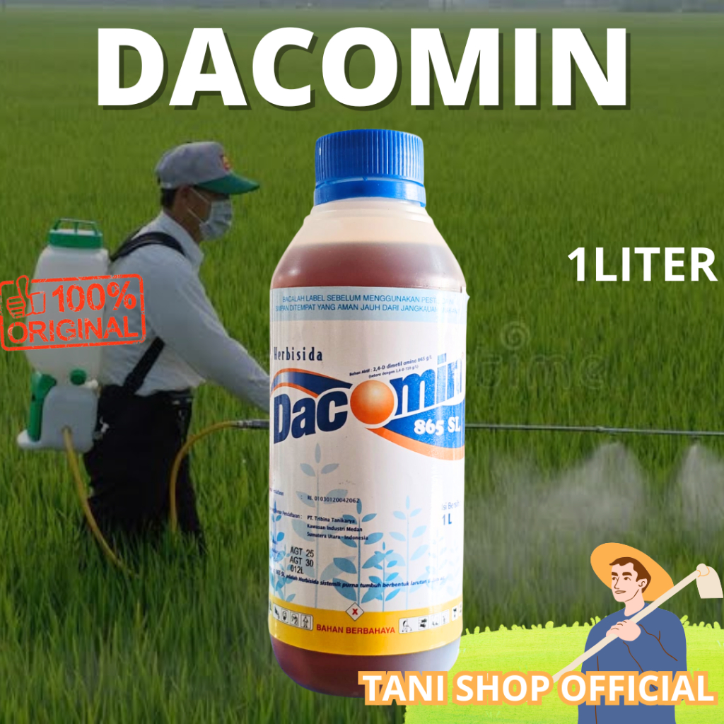 DACOMIN 865 AS 1 LITER HERBISIDA PEMBASMI RUMPUT DAUN LEBAR DAN ECENG GONDOK