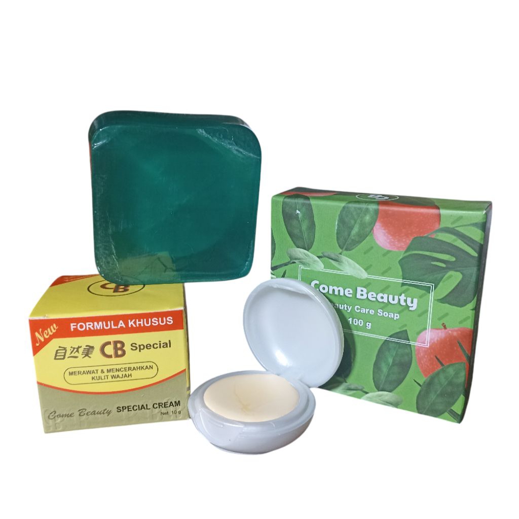Come Beauty Paket Cream CB Spesial  & Sabun 100g Formula Khusus Merawat & Mencerahkan Kulit Wajah