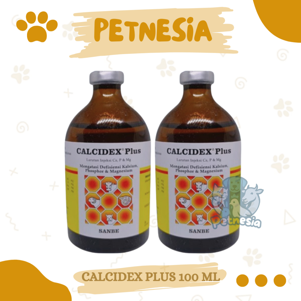 CALCIDEX PLUS 100 ML SANBE - Obat Sapi Kambing Lumpuh Injeksi Ampuh