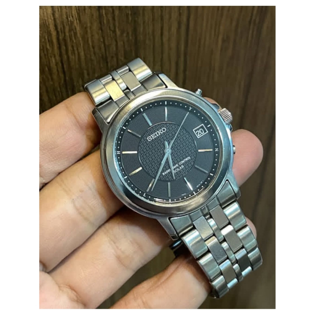 JAM TANGAN PRIA SEIKO SOLAR RADIO WAVE CONTROLL original seken preloved