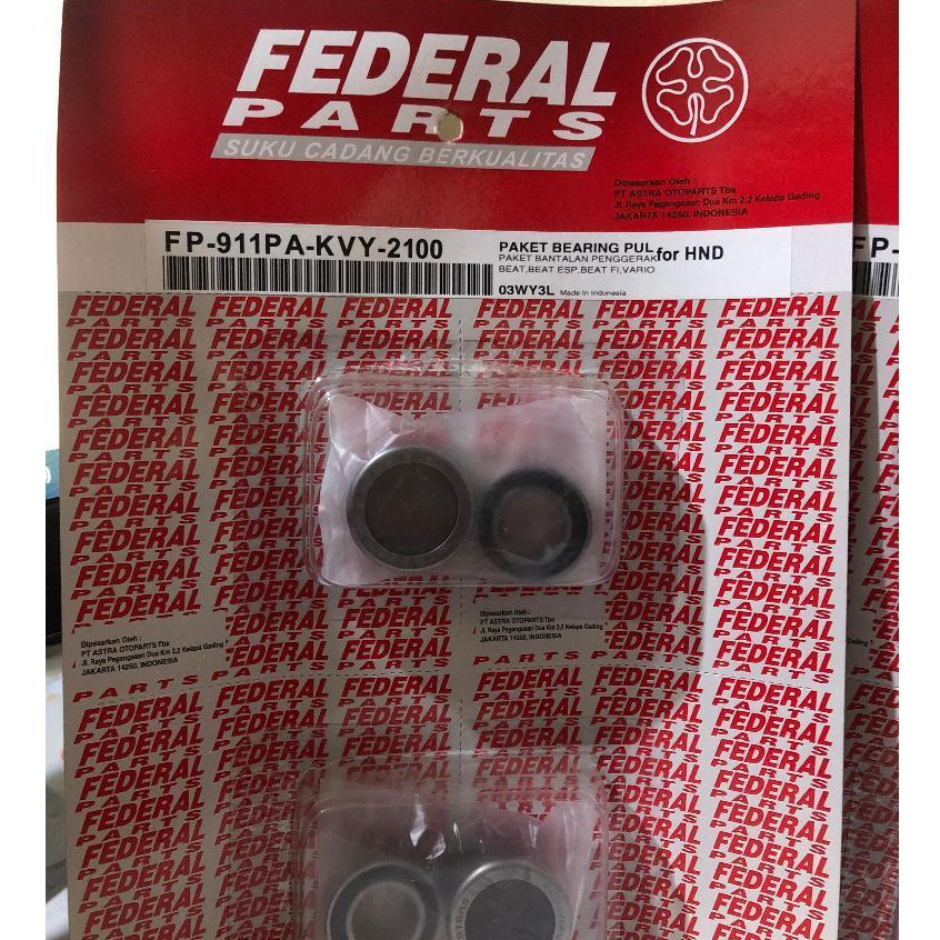 BEARING PULLY SET FEDERAL VARIO / BEAT KARBU / SCOOPY SPACY FP-911PA-KVY-2100 ORIGINAL FEDERAL