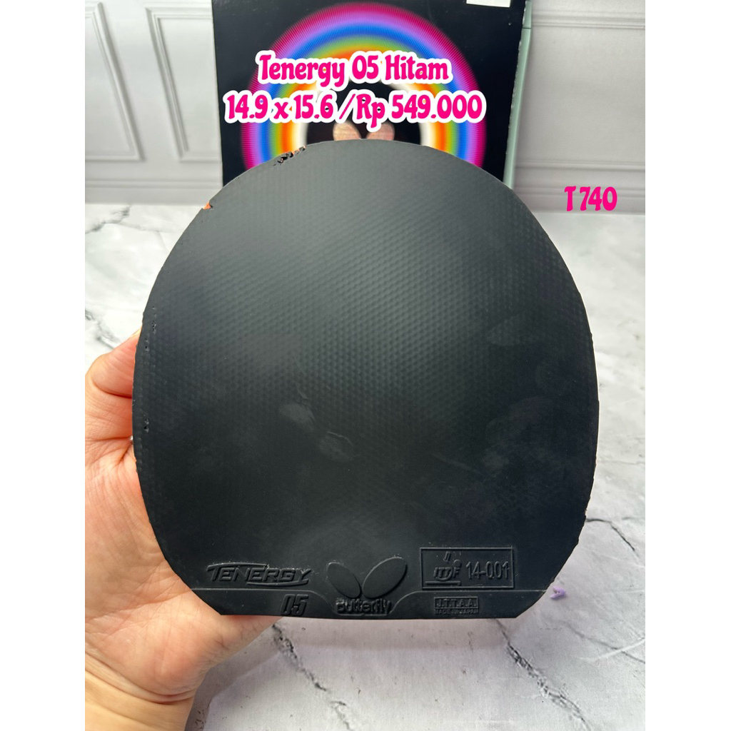 SECOND KARET BET BAT BUTTERFLY TENERGY 05 HITAM ORIGINAL JAPAN MARKET