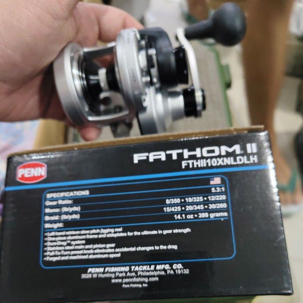 reel jigging overhead penn fathom ii type 10 15 30 ld2lh atau 40 nld2lh
