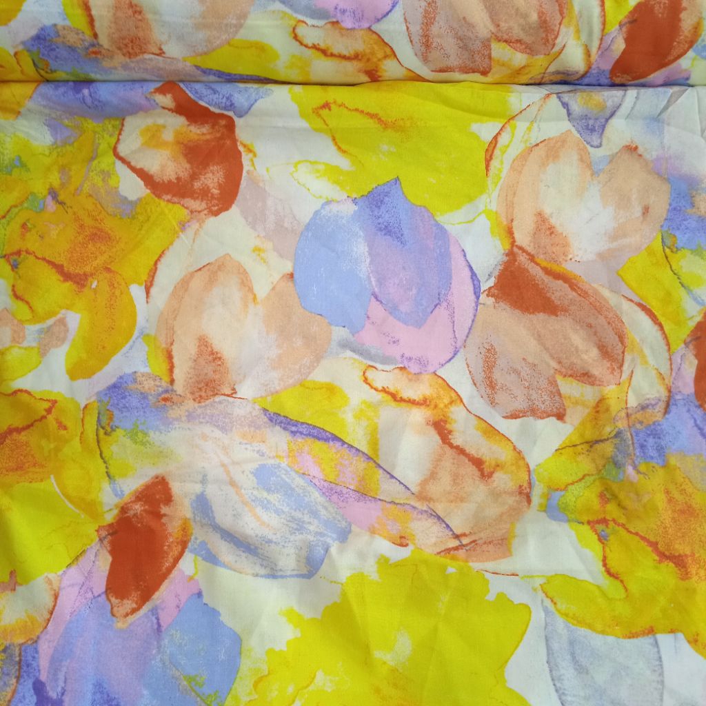 MOTIF TERBARU NEW KAIN KATUN POPLINE ITALY PREMIUM IMPORT BUNGA ABSTRAK