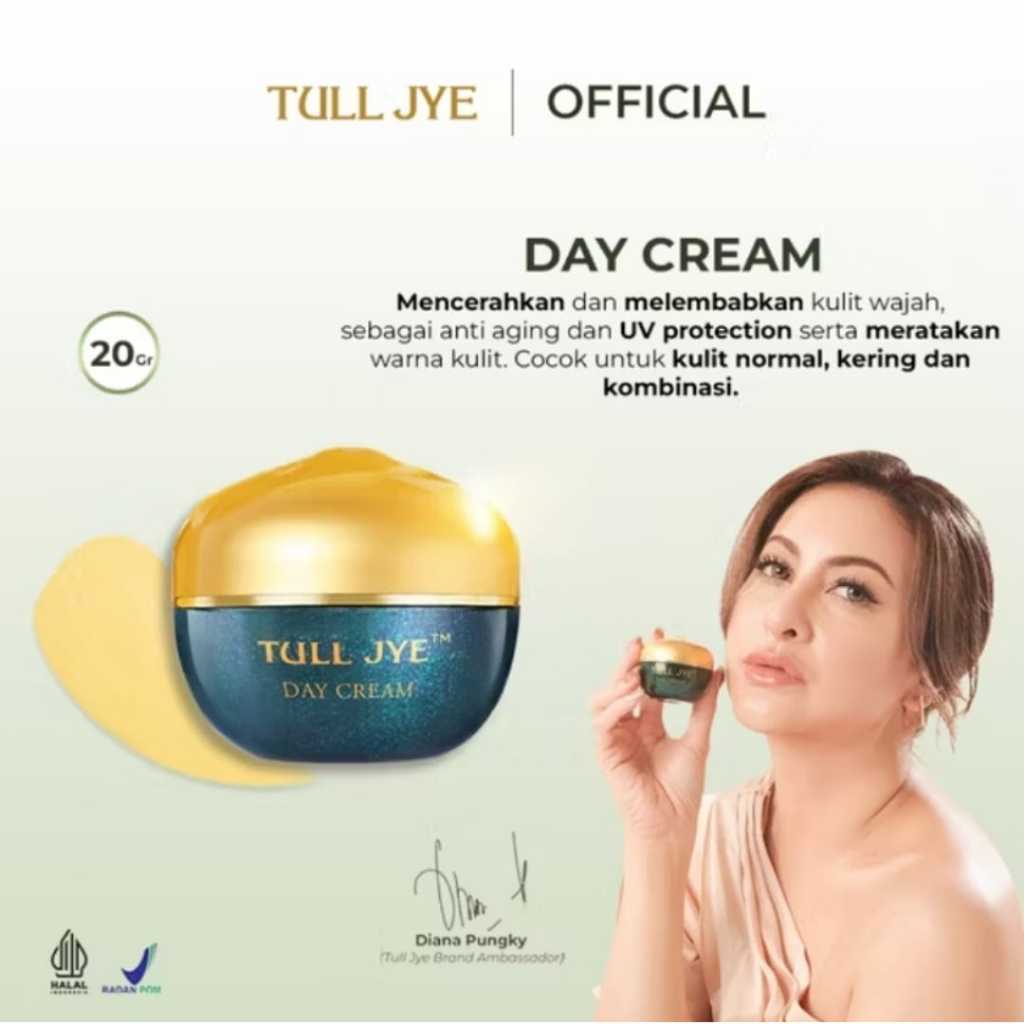 Tull Jye Day Cream Hijau 20 gr / Tull Jye Cream Siang Hijau / Tull Jye Day Cream