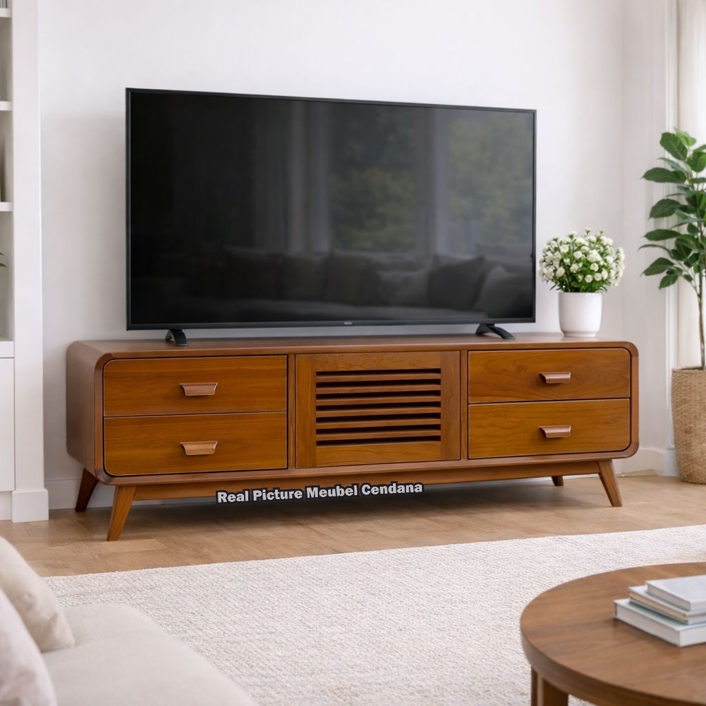 Buffet Tv Kabinet Panjang 150cm Meja Tv Jati Minimalis Buffet Cabinet Tv Kayu Jati