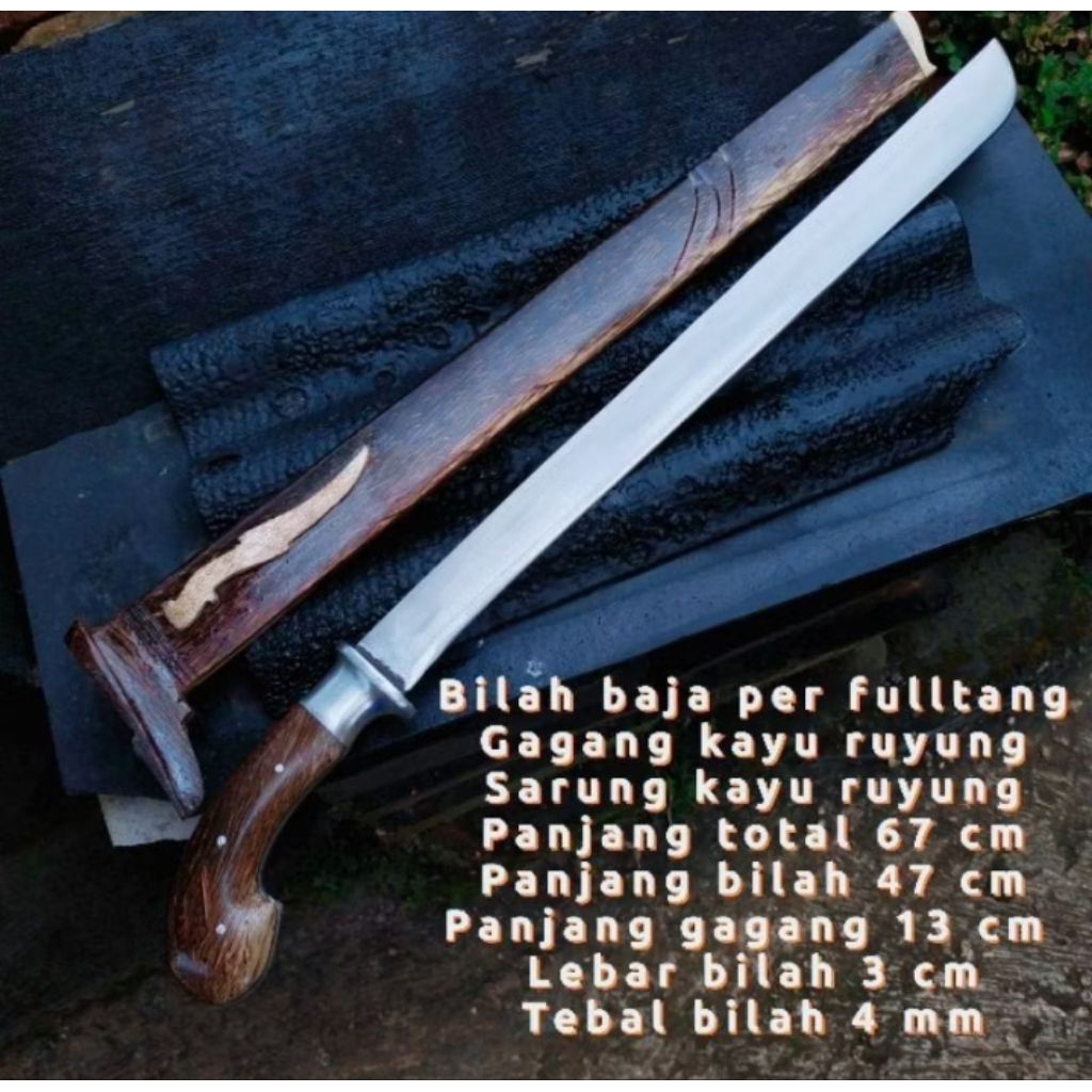 Golok panjang, baja per fulltang