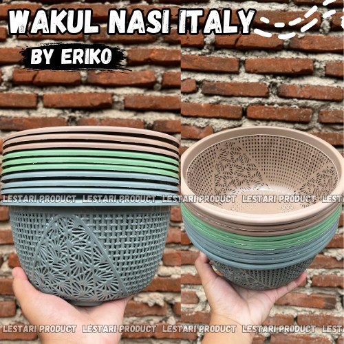 (12PCS) WAKUL NASI | WAKUL ITALY | TEMPAT NASI | WAKUL ERIKO | WAKUL HAJATAN | Wadah Telur dan Tempa