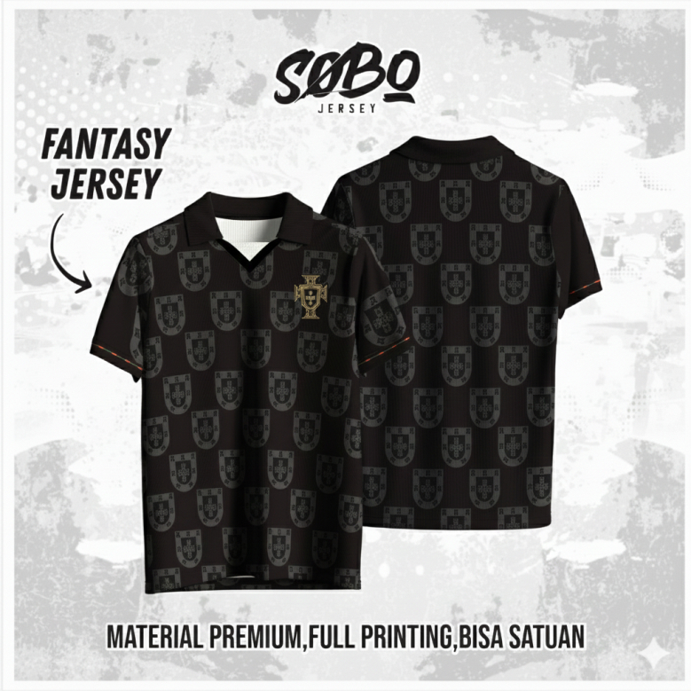 Jersey BLACK Fantasy / Jersey retro Portugal / Jersey Bola / Jersey Vintage