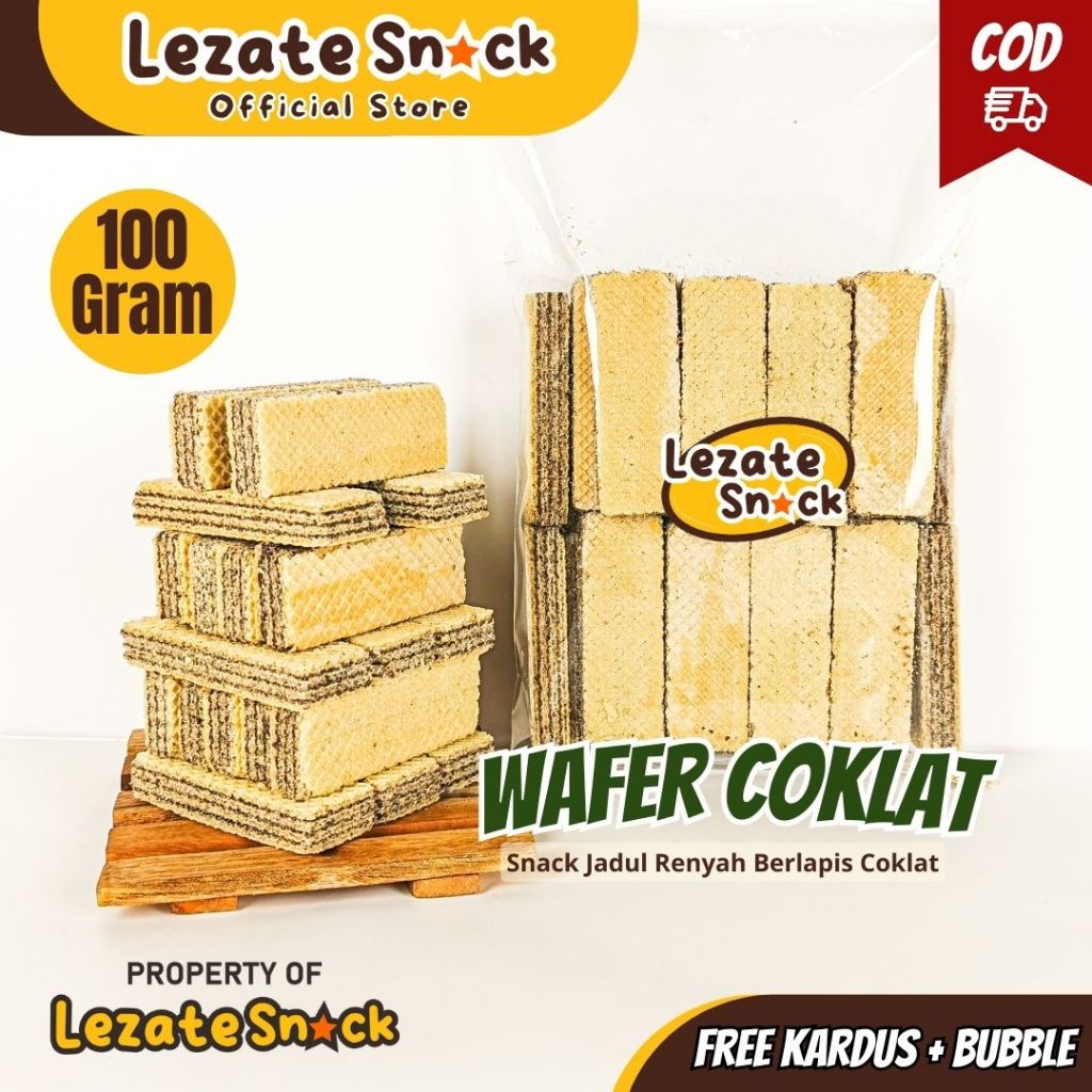 Wafer Coklat Classic Nissin 100gr Kiloan Murah Enak / Waffer Chocolate Jadul Murah Kiloan Barcelona 
