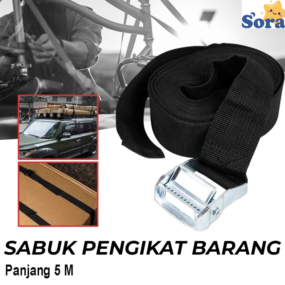 Tali Pengikat Barang 1X5M 1X2M  Cargo Lashing Belt / Tali Motor Mobil / Tali Strap Pengikat Barang